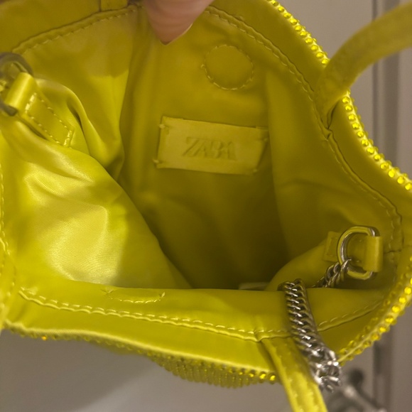 Neon Yellow Rhinestone Zara Bag - Picture 4 of 4